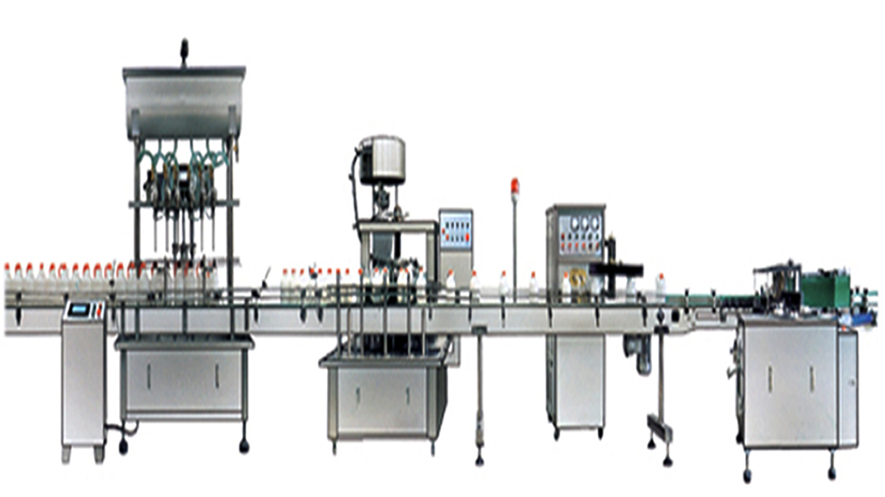 fully automatic production line filling capping sealing linjefyllingslokk induksjonsforsegling.jpg