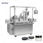 Automatisk roterende kosmetisk kremkrukker som fyller forseglingsskruen