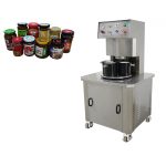 Semi Automatisk Vakuum Glass Krukker Capping Machine For Metal Caps lukking