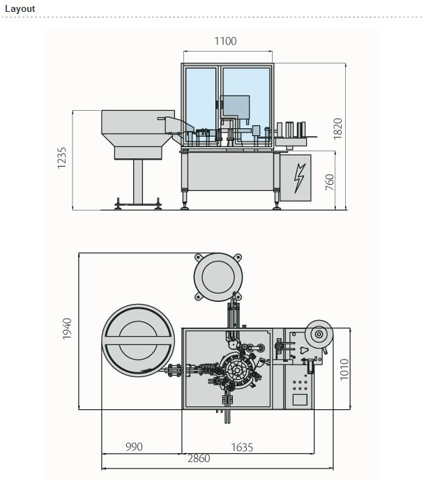 high speed syringe filling closer pharmaceutical equipment layout av fyllelukkemaskin.jpg