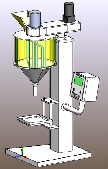 CAD illustration of powder filling machine tegningsillustrasjon for filler.jpg